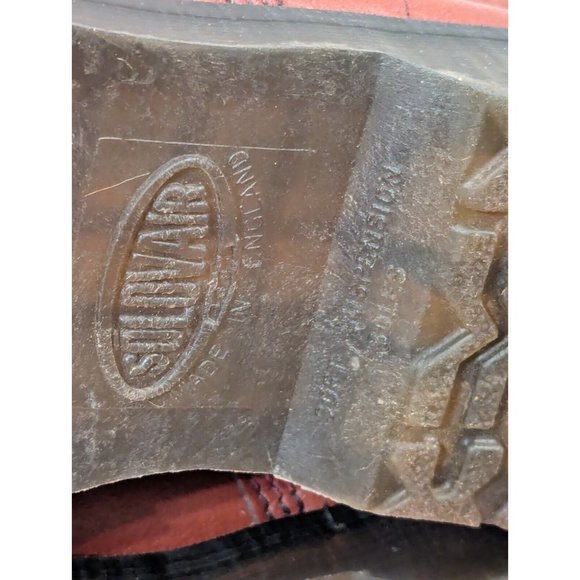 Vegetarian Shoes Combat 8-Eye Tall Boots Dark Red Men's US 14 Handmade In UK - Picture 15 of 16